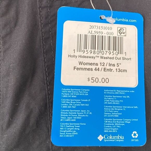 Columbia Black Cargo Shorts Lightweight Sporty Casual Vacation Outdoor Gift NWT - Picture 7 of 14